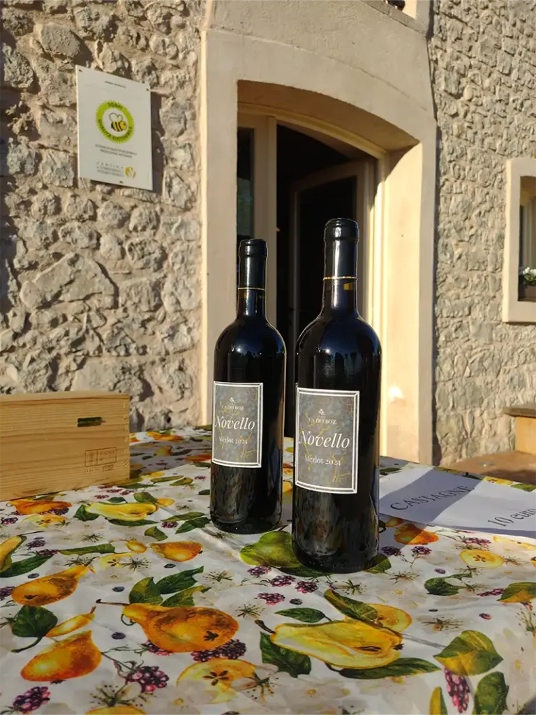 Bottiglie di vino novello